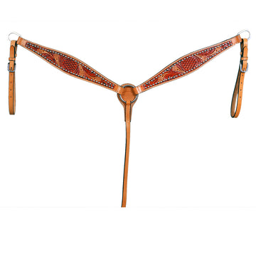 Hilason Western Horse Breast Collar Bridle American Leather Tan